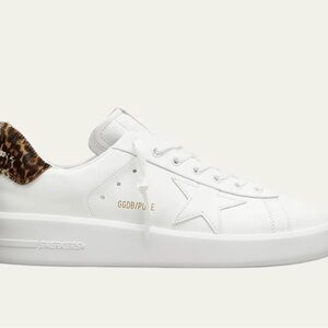Golden Goose Pure Star Low-Top, white/leopard, Women’s Size 40 EU 10 US